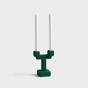 Candle Holder Chunk Small Green - Aluminium Decorative Folk Style Candle Holder